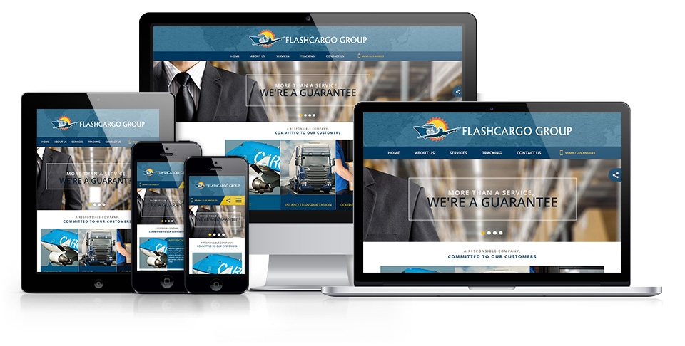 International freight company, mobile optimized websites